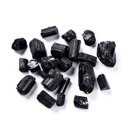 Honeyhandy Rough Raw Natural Black Tourmaline Beads, No Hole/Undrilled, Nuggets, 7~30x10~21x12~18mm, about 76pcs/500g