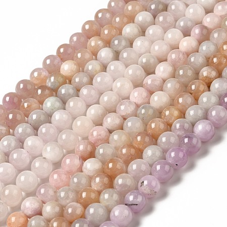 Natural Kunzite Beads Strands, Round, 9x8.5~9mm, Hole: 0.9mm, about 26pcs/strand, 15.75''(40cm)