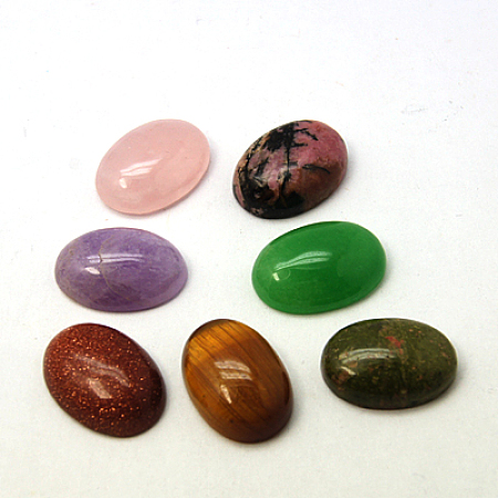 ARRICRAFT Gemstone Cabochons, Oval, Mixed Color, 18x13x5~6mm