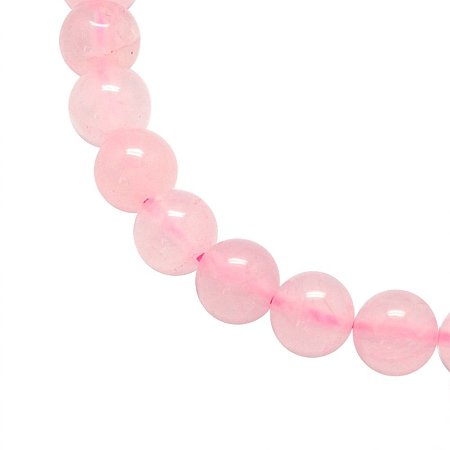 NBEADS 5 Strands 8mm Natural Rose Quartz Gemstone Beads Round Loose Beads for Jewelry Making, 1 Strand 48pcs