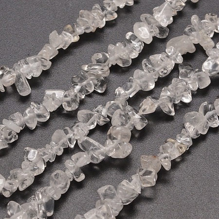 Honeyhandy Natural Quartz Crystal Chip Bead Strands, 5~8x5~8mm, Hole: 1mm, about 31.5 inch