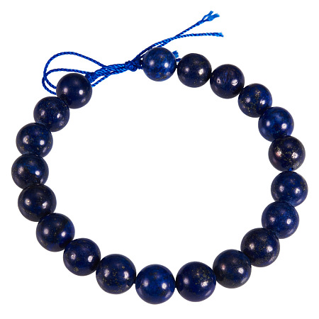 PandaHall Elite Dyed Natural Lapis Lazuli Round Blue Bead Strands 10mm 1strand/bag
