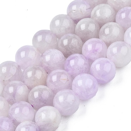 Natural Lavender Jade Beads Strands, Round, 8mm, Hole: 1mm, about 48pcs/strand, 15.35 inch(39cm)