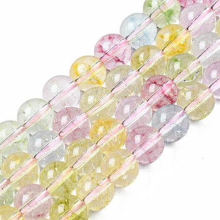 ARRICRAFT K9 Glass Beads Strands, Round, Colorful, 8mm, Hole: 1~1.2mm, about 50~51pcs/strand, 15.35 inch(39cm)