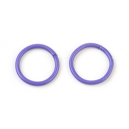 Honeyhandy Iron Jump Rings, Open Jump Rings, Medium Purple, 18 Gauge, 10x1mm, Inner Diameter: 8mm