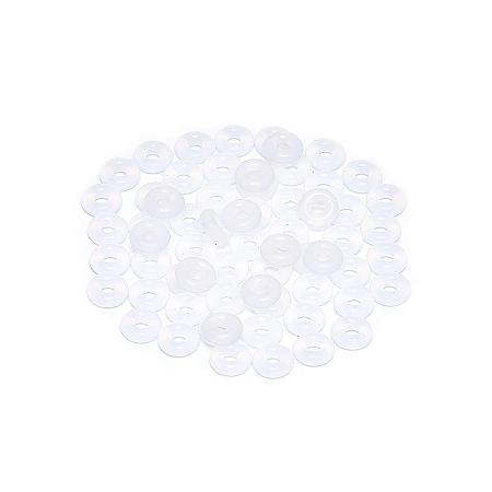 PandaHall Elite About 350pcs Clear Beads Stopper Spacer Rubber O Rings Anti Skid Locating Ring for DIY Bracelet Necklace Jewelry Making Accessories