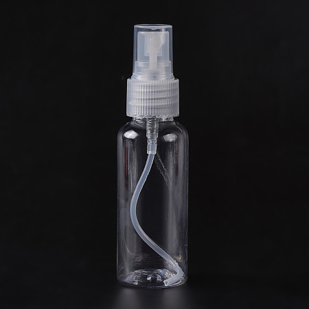 Honeyhandy Transparent Round Shoulder Spray Bottle, Mini Spray Perfume Bottles, Clear, 10.15cm, Capacity: 50ml(1.69 fl. oz)