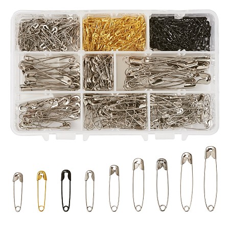ARRICRAFT Iron Safety Pins, Mixed Color, 165x108x30mm, 500pcs/box