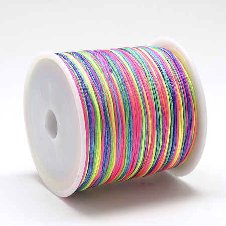 Honeyhandy Nylon Thread, Chinese Knotting Cord, Colorful, 1mm, about 284.33 yards(260m)/roll
