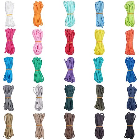 SUPERFINDINGS 25 Colors 10FT (3m) 7 Strand Parachute Cords 4/25Inch Multifunction Polypropylene Cords for Bracelets, clotheslines, Outdoor Activities