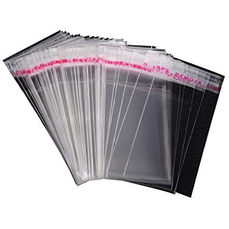 Pandahall Elite 1000pcs Clear Sealing Cellophane Bags Flat Cello Wrap Flap Resealable Bags Cellophane Favor for Candy Cookie Bakery Treat Jewelry Retail Gift Party Wedding Christmas Birthday Gifts 6x4cm