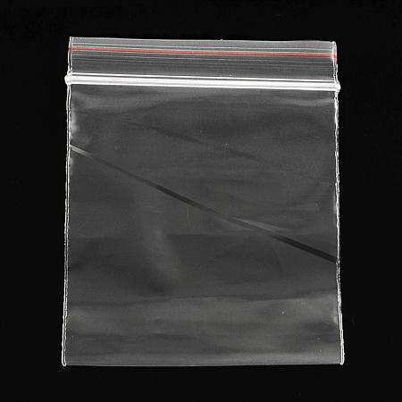 Honeyhandy Plastic Zip Lock Bags, Resealable Packaging Bags, Top Seal, Self Seal Bag, Rectangle, Clear, 15x10cm, Unilateral Thickness: 2 Mil(0.05mm)