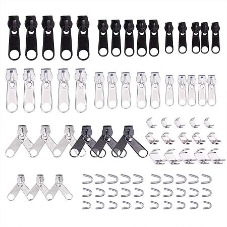 BENECREAT 84PCS Zipper Repair Kit Replacement Zipper Pull Slider Accessories for Bags Tents Luggage Jacket