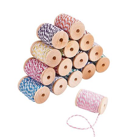 PandaHall Elite 15 Colors 2mm Cotton Macrame Cord Twine, Craft Rope Yarn DIY Plant Hanger Wall Hanging Decoration(10m/ Roll, About 160 Yards Totally)