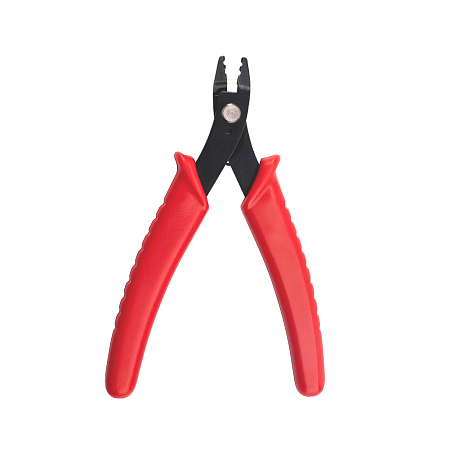 ARRICRAFT 45# Carbon Steel Jewelry Pliers for Jewelry Making Supplies, Crimper Pliers for Crimp Beads, Crimping Pliers, Red, 12.8x8.3x0.9cm