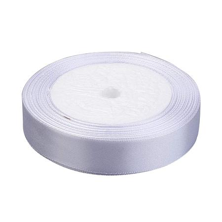 NBEADS 5 Rolls of Satin Ribbon 25mm Fabric Ribbon Silk Satin Roll for Christmas Valentine Day Crafting Wrapping DIY (White)