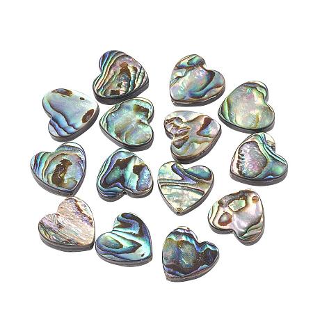 ARRICRAFT 10 pcs 14mm Heart Shape Abalone Shell/Paua Shell Beads for Earring Bracelet Necklace Jewelry Making, Colorful