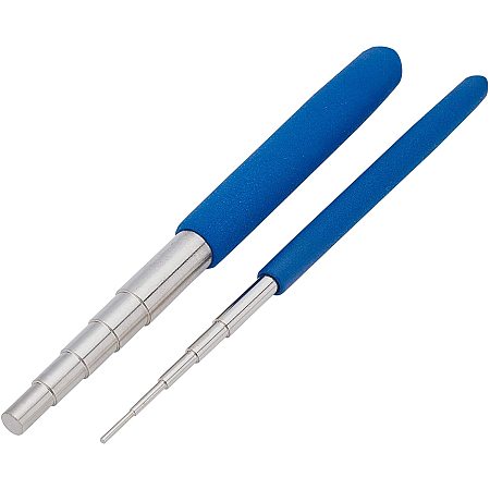 BENECREAT 2Pcs 10 Sizes Wire Looping Mandrel Ring Wrapping Tool for Beading Jump Ring Making