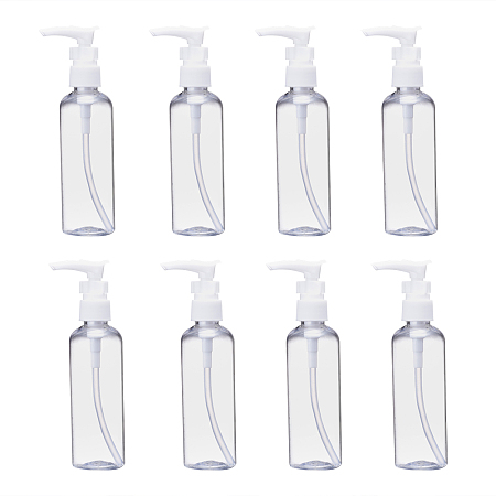 Arricraft 100ML PET Plastic Foaming Soap Dispensers, Empty Pump Bottles for Liquid Soap, Refillable Bottles, Clear, 4x15cm