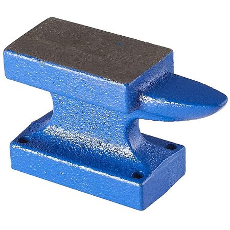 Pandahall Elite 1 Pack 1.15 Lb. Iron Horn Anvil Bench Block 19 oz for Jewelry Making Blue
