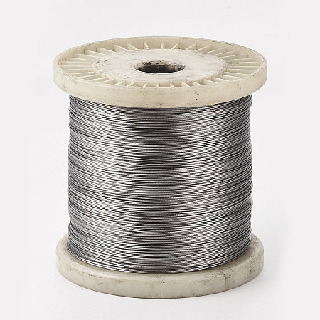 Honeyhandy Tiger Tail Wire,201 Stainless Steel Wire,with Random Spool, Stainless Steel Color, 23 Gauge, 0.6mm, about 500m/500g