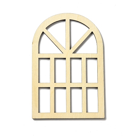 Honeyhandy Wooden Mini Windows, Miniature Furniture, for Dollhouse Wall Decorations Photographic Props Accessories, Cornsilk, 148.5x99x3.5mm