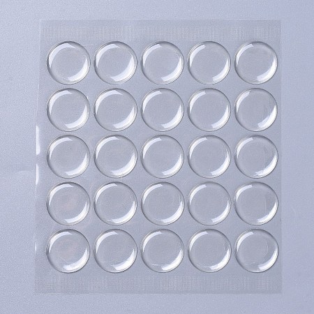 Honeyhandy Plastic Clear Epoxy Sticker, Clear, 25.4x1.9mm