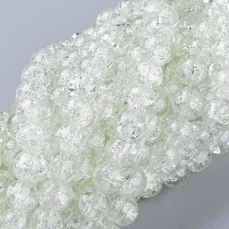 Arricraft 8MM Clear Crackle Glass Round Beads Strands for DIY Jewelry, 8mm, Hole: 1.3~1.6mm, 31.4 inches