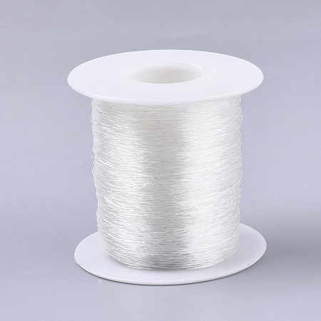 Honeyhandy Round Elastic Crystal Thread, Stretchy Bracelet String, Clear, 0.7mm, about 131.23 yards(120m)/roll