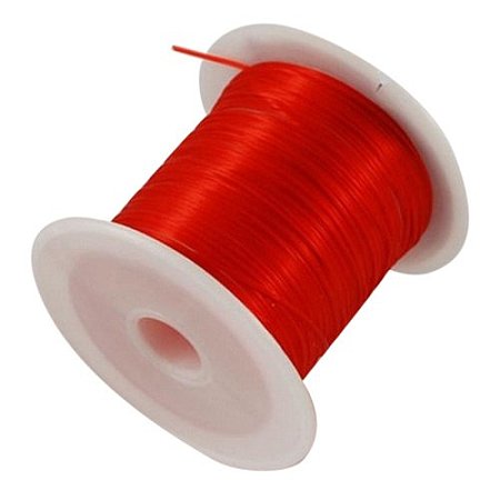 ARRICRAFT 1mm Elastic Stretch Polyester Jewelry Bracelet Crystal String Cord 10m Roll (Red)