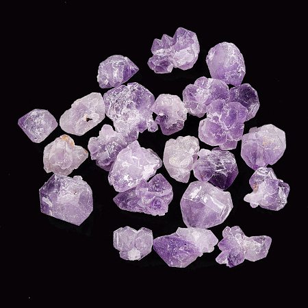 Honeyhandy Rough Raw Natural Amethyst Beads, No Hole/Undrilled, Nuggets, 15~29x14~25mm
