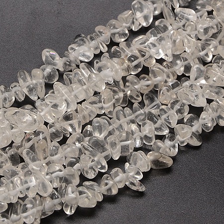 Honeyhandy Natural Quartz Crystal Chips Beads Strands, 8~14x4~8x3~6mm, Hole: 1mm, about 15~16 inch