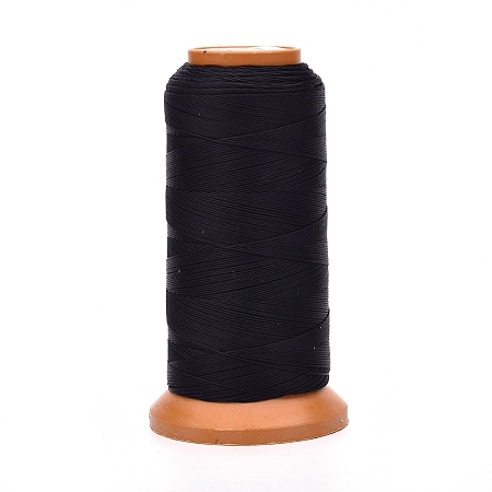 Honeyhandy Polyester Threads, for Jewelry Making, Black, 0.5mm, about 601.48 yards(550m)/roll