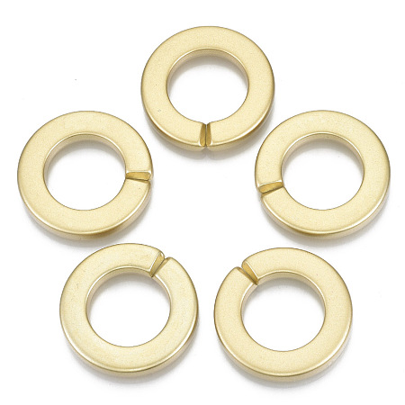 Honeyhandy Opaque Spray Painted Acrylic Linking Rings, Quick Link Connectors, for Rolo Chains Making, Ring, Gold, 31.5x4.5mm, Inner Diameter: 18mm
