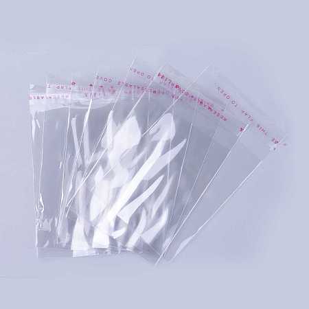 Honeyhandy OPP Cellophane Bags, Rectangle, Clear, 10x6cm, Unilateral Thickness: 0.035mm, Inner Measure: 7.5x6cm