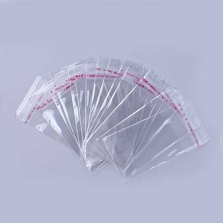 Honeyhandy Clear Cellophane Bags, Bag Packing Plastic Bags Self Adhesive Seal, 8x4cm, Unilateral thickness: 0.035mm, Inner measure: 6x4cm