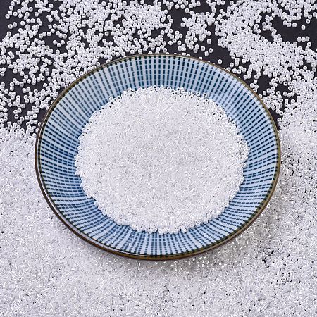 MIYUKI® Delica Beads, Cylinder, Japanese Seed Beads, 11/0, (DB0201) White Pearl Ceylon, 1.3x1.6mm, Hole: 0.8mm; about 2000pcs/10g