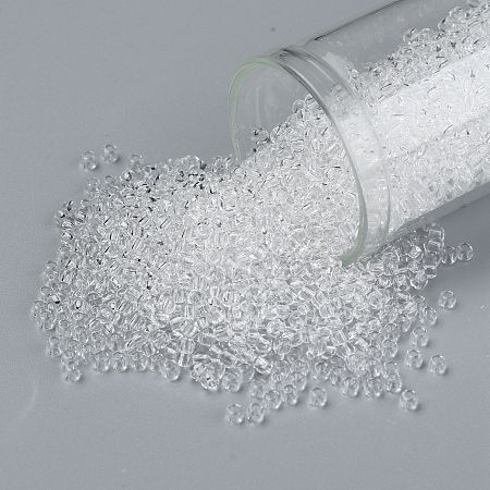 TOHO Round Seed Beads, Japanese Seed Beads, (1) Crystal Clear, 11/0, 2.2mm, Hole: 0.8mm, about 1110pcs/10g
