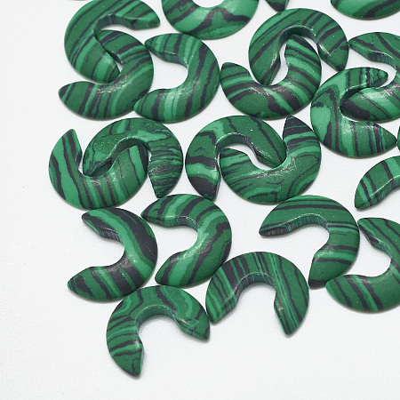 ARRICRAFT Synthetic Malachite Cabochons, Arched Shape, Green, 9x11x2mm