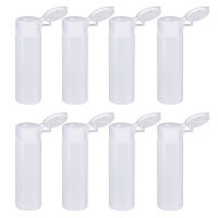 BENECREAT 8 Pack 50ml 1.7oz Clear Squeezable Plastic Sample Flip Cap Bottle Refillable Travel Containers for Makeup Cosmetic Toiletries Liquid