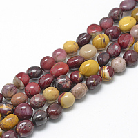 Honeyhandy Natural Mookaite Beads Strands, Oval, 8~15x7~12x4~12mm, Hole: 1mm, about 30~45pcs/strand, 15.7 inch