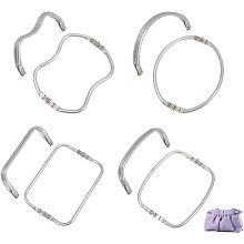 CHGCRAFT 4 Style Aluminum Purse Making Kiss Clasp Locks Aluminum Wrapping Frame Aluminum Platinum Purse Frames Coin Bag Kiss Clasp Lock Frame for DIY Handbag Wallet Manual Bag Purse