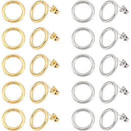 Beebeecraft Honeyhandy 316 Surgical Stainless Steel Earring Hooks, Ear  Wire, with Horizontal Loop, Stainless Steel Color, 19mm, Hole: 2mm, Pin:  0.6mm