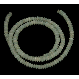 Honeyhandy Natural Gemstone Beads, Rondelle, Flower Amazonite, 4x2.5mm