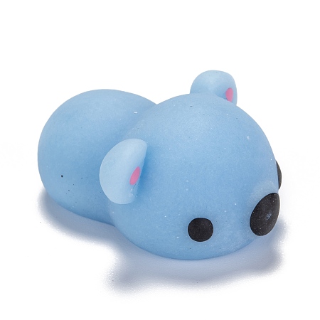 Honeyhandy Koala Shape Squishy Stress Toy, Funny Fidget Sensory Toy, for Stress Anxiety Relief, Light Steel Blue, 38x31x17mm