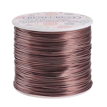 BENECREAT 12 17 18 Gauge Aluminum Wire (18 Gauge,492 FT) Anodized Jewelry Craft Making Beading Floral Colored Aluminum Craft Wire - Brown