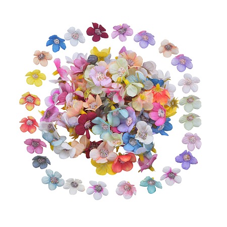 Honeyhandy 104Pcs 26 Colors Silk Flower, Decorate Accessories, Mixed Color, 23x23x16mm, 4pcs/color