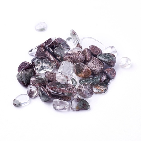 Honeyhandy Natural Lodolite Quartz Beads, Undrilled/No Hole, Chips, 7~16x5~12x3~7mm, about 100g/bag