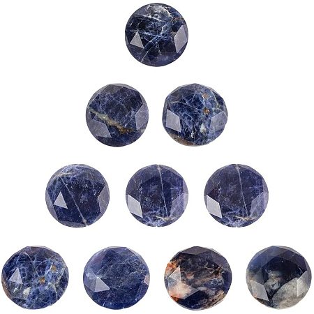 NBEADS 10 Pcs 12mm Faceted Natural Gemstone Cabochons, Mixed Color Half Round Natural Stone Cabochons Loose Gemstone Healing Stones for Jewelry Making