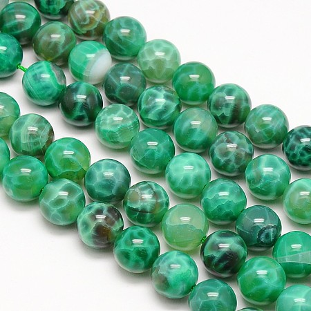 ARRICRAFT Natural Peacock Agate Round Bead Strands, Dyed, 12mm, Hole: 1mm, about 33pcs/strand, 15.7 inches